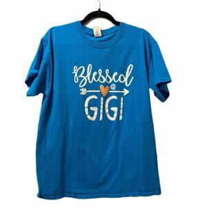 Blessed Gigi tee shirt cracked image has pilling